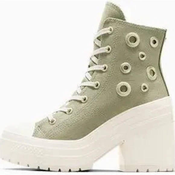 Chuck 70 De Luxe Heel Platform Metal Rings NWT Women 6.5 fits like 7 - Picture 5 of 9